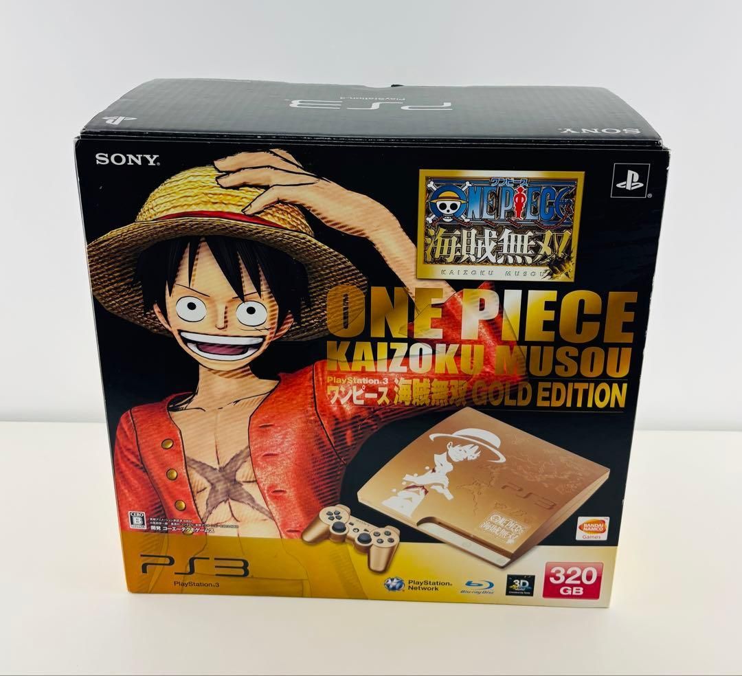 美品 PS3 プレイステーション3 ワンピース海賊無双 ゴールド 本体 320G
