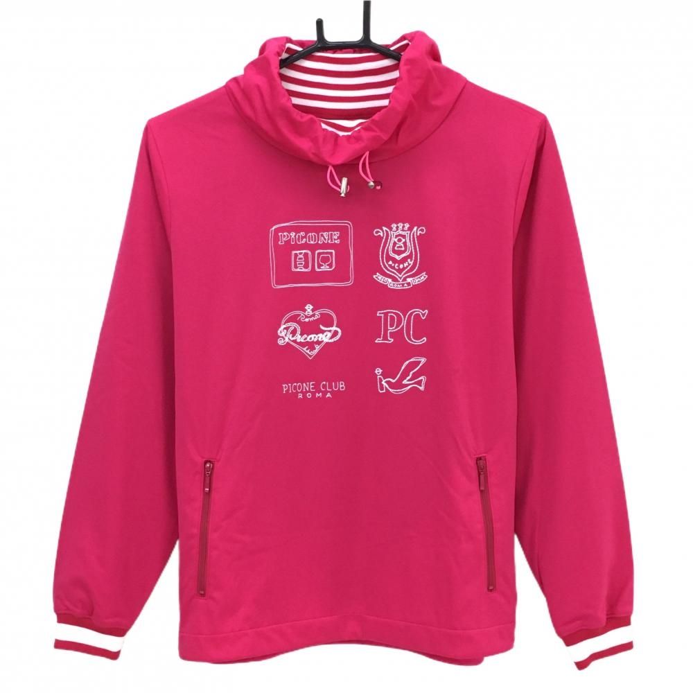 美品】ピッコーネクラブ ハイネックブルゾン ピンク ネック・裾ドロー