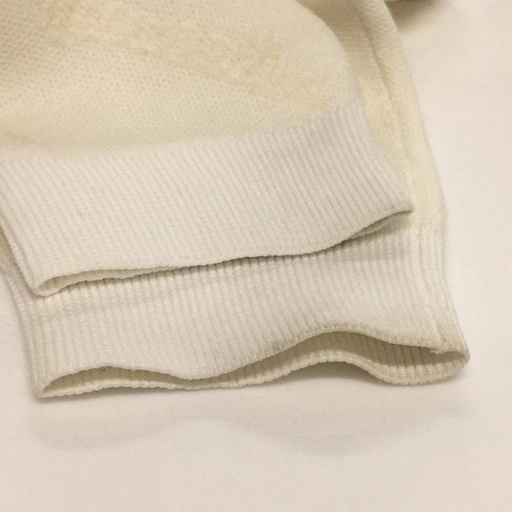 レザレクション セーター 白 ロゴ総柄織生地 ウール混 ニット