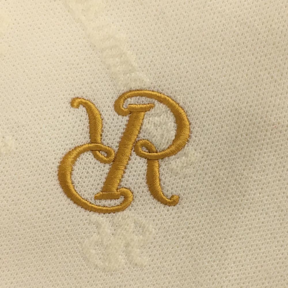 レザレクション セーター 白 ロゴ総柄織生地 ウール混 ニット