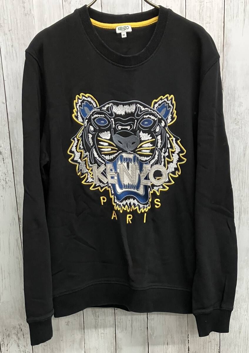 KENZO スウェット ケンゾー タイガー 虎 刺繍 ブラック size M - メルカリ