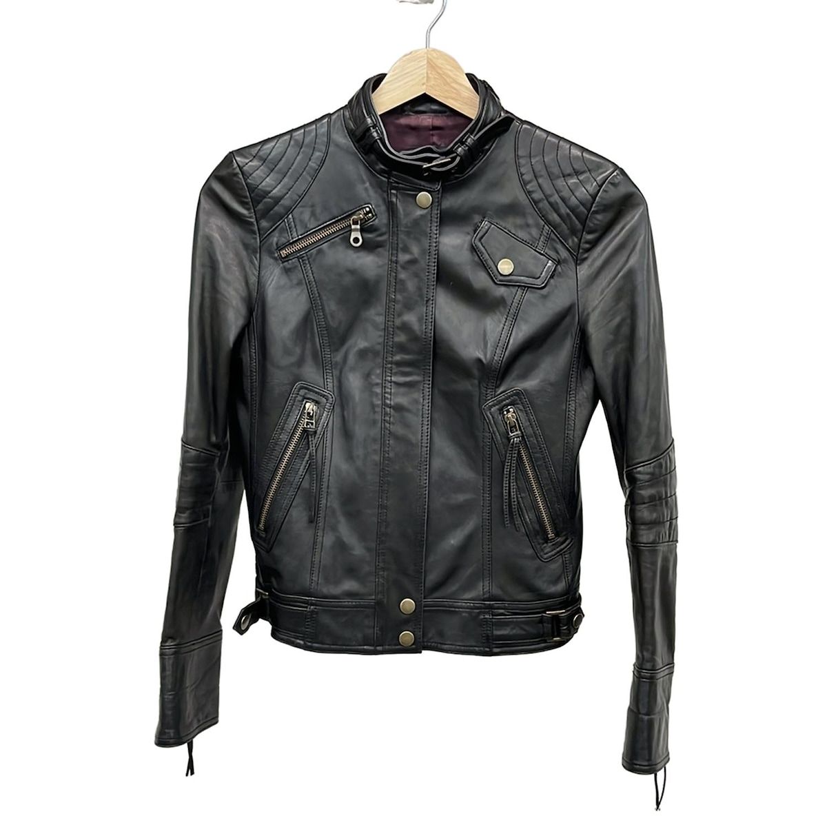 EPOCA THE SHOP エポカザショップ ライダースジャケット サイズ36 S レディース - 黒 長袖 春 秋