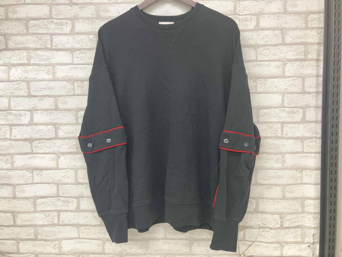 MCQUEEN アレクサンダーマックイーン メンズ Sサイズ ブラック スウェット トレーナー ボタン