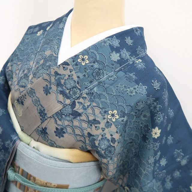 ❁tomihisa❁新品 前田仁仙 落款 着物 正絹 仕付け糸付“素敵な非日常