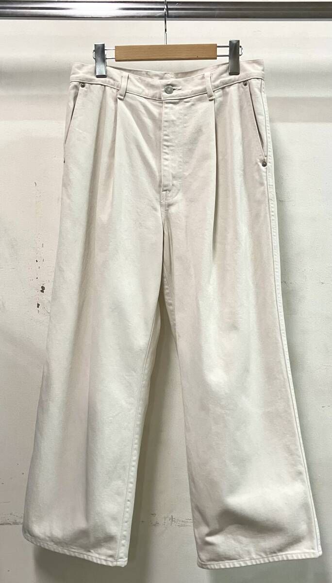 AURALEE オーラリー HARD TWIST DENIM WIDE SLACKS ハードツイスト