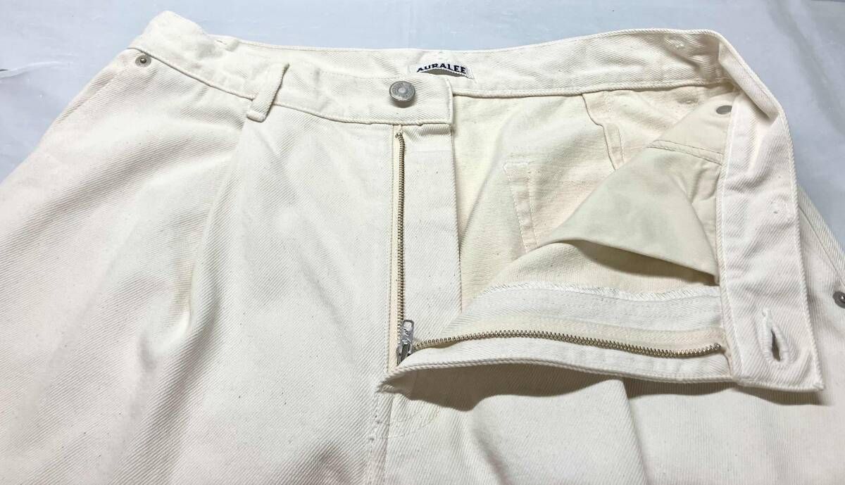 AURALEE オーラリー HARD TWIST DENIM WIDE SLACKS ハードツイスト
