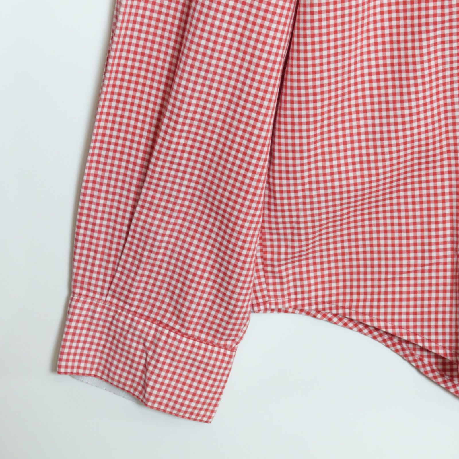 ピンクハウス☆フード付きブラウス 赤系 ギンガムチェック柄 薄手