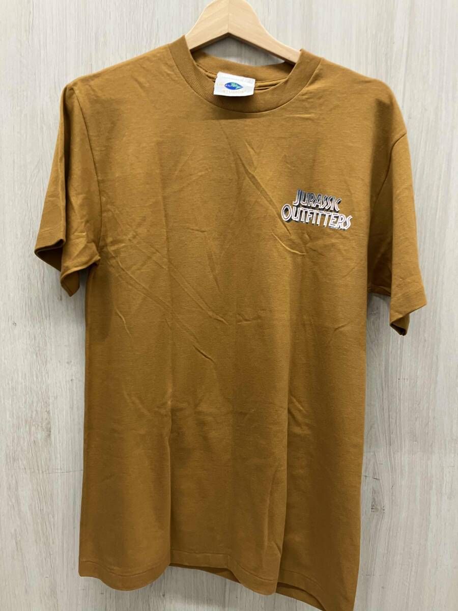 STUDIOS ユニバーサルスタジオ 半袖シャツ 90 s ジュラシックパーク シングルステッチ 黄土色 オーカー サイズM