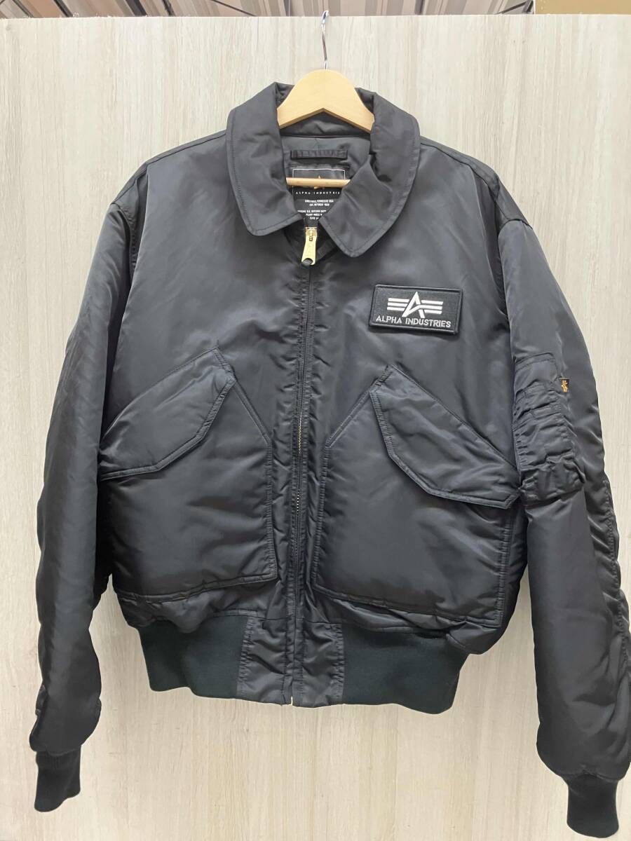 ALPHA アルファインダストリーズ フライトジャケット ブラック サイズL 黒 2030 401 ナイロン