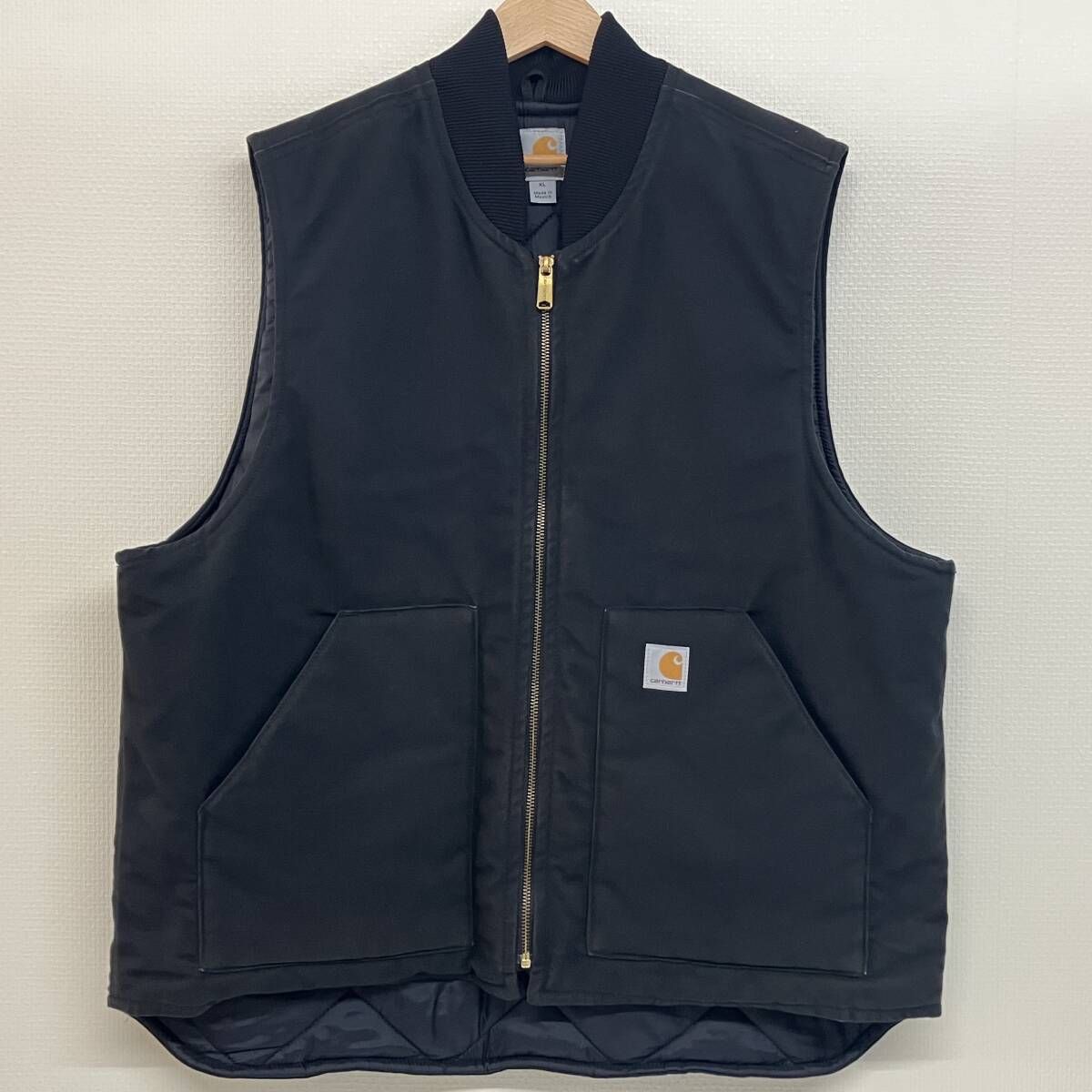 carhartt ベスト カーハート ダックベスト ブラック キルティング　古着 Carhartt DUCK VEST BLACK カーハート ダック ベスト ブラック
