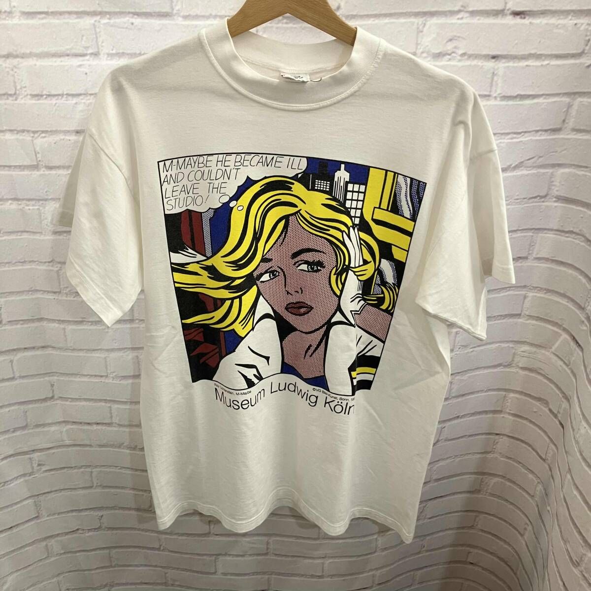 Roy Lichtenstein ロイ リキテンスタイン 90 s ル-トヴィヒ美術館 ポップア-ト 古着 半袖Tシャツ 表記サイズM ホワイト