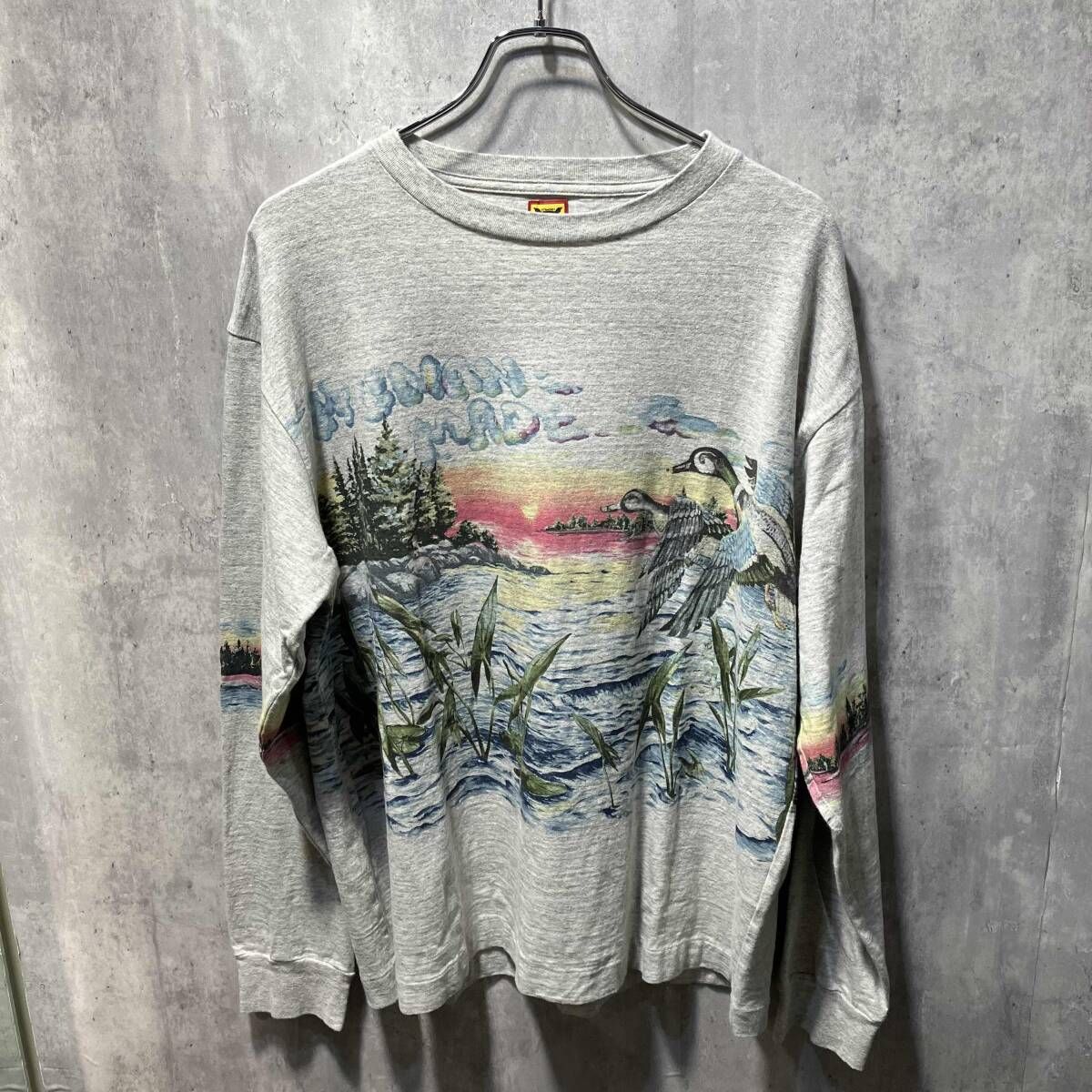 HUMAN MADE hm28cs033 長袖Tシャツ Lサイズ グレー HM28CS033 