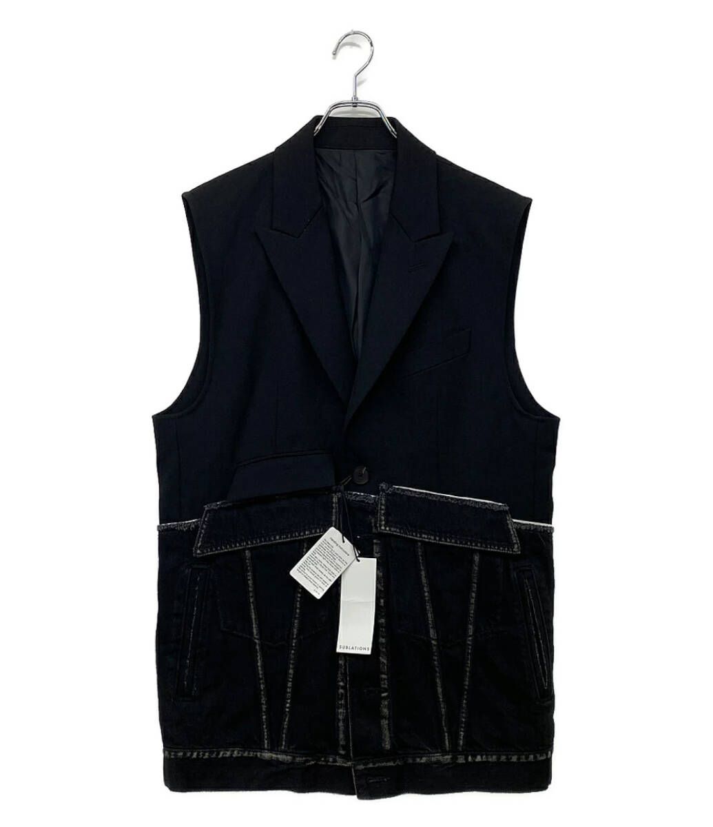 SUBLATIONS DENIM DOCKING TAILORED VEST デニムドッキングテーラード