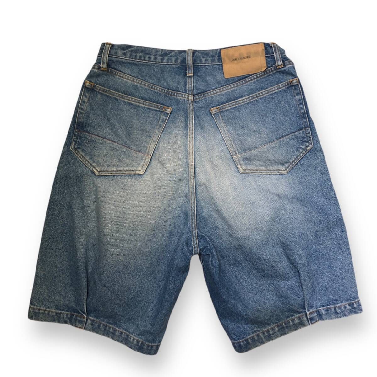 25 ss 80 s 5 POCKET DENIM HEM TUCK SHORTS ハーフ綿パン サイズ1 アナクロノーム