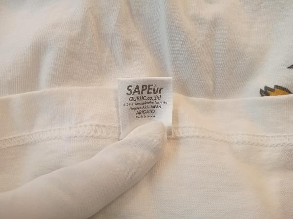 SAPEur サプール A Elegantes プリントT 半袖Tシャツ サイズL ホワイト