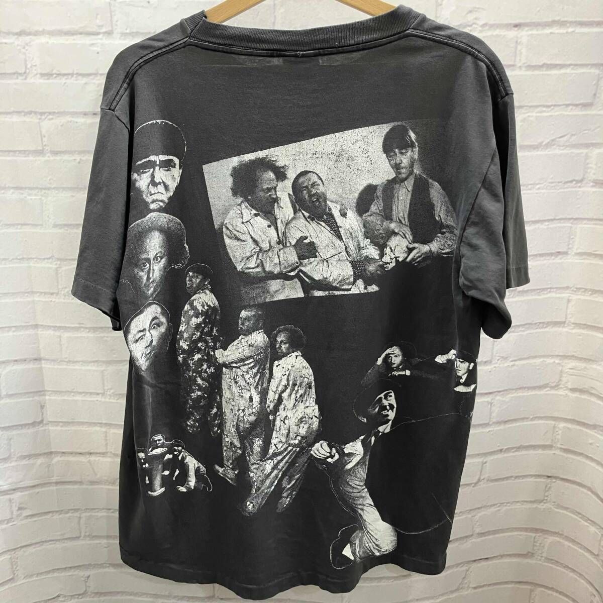 The THREE 3バカ Changes 90 s 両面プリント 古着 半袖Tシャツ サイズL ブラック