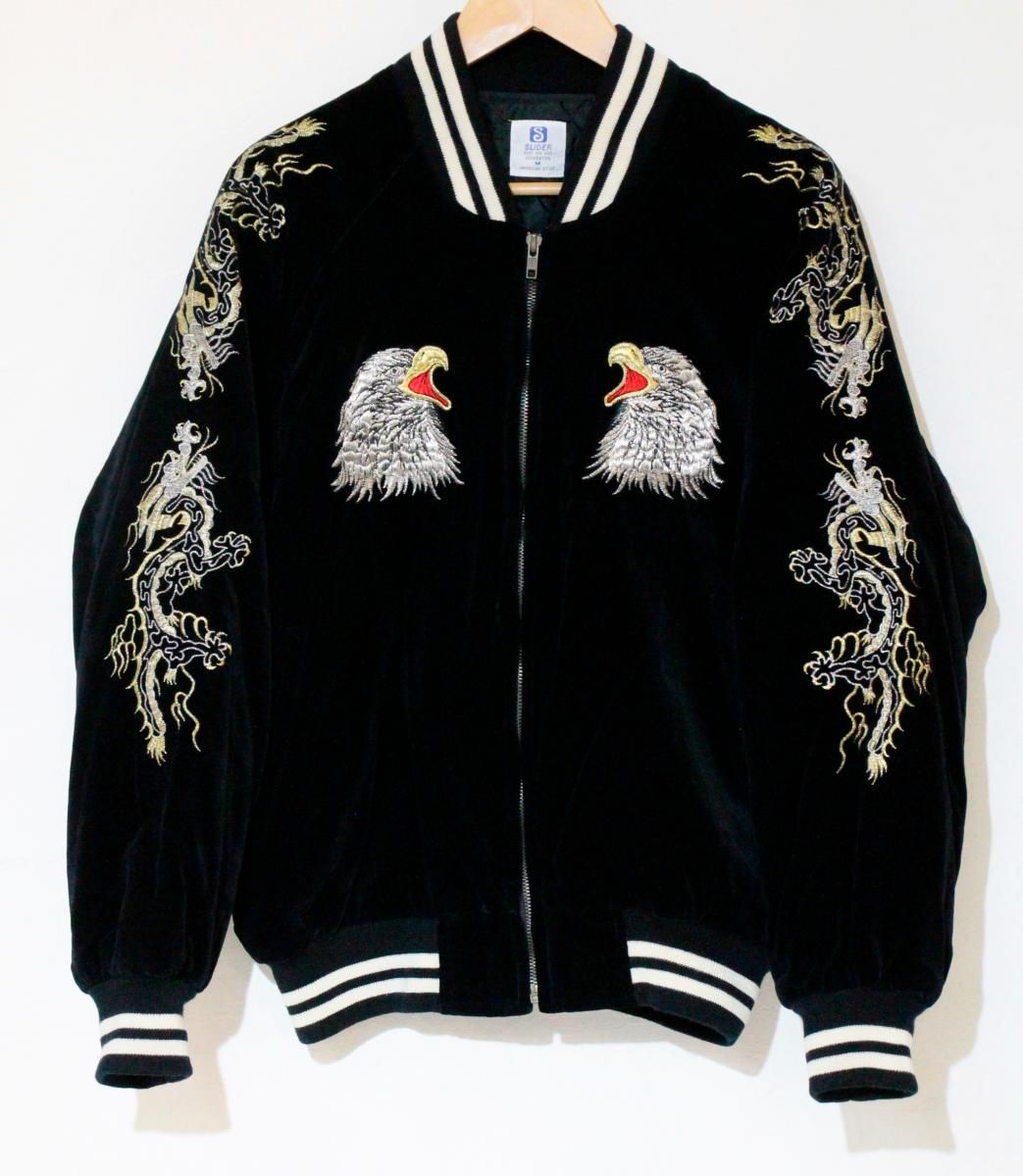 中古】 メンズスカジャン M SLIDER/90s/dragon & eagle/別珍スカジャン