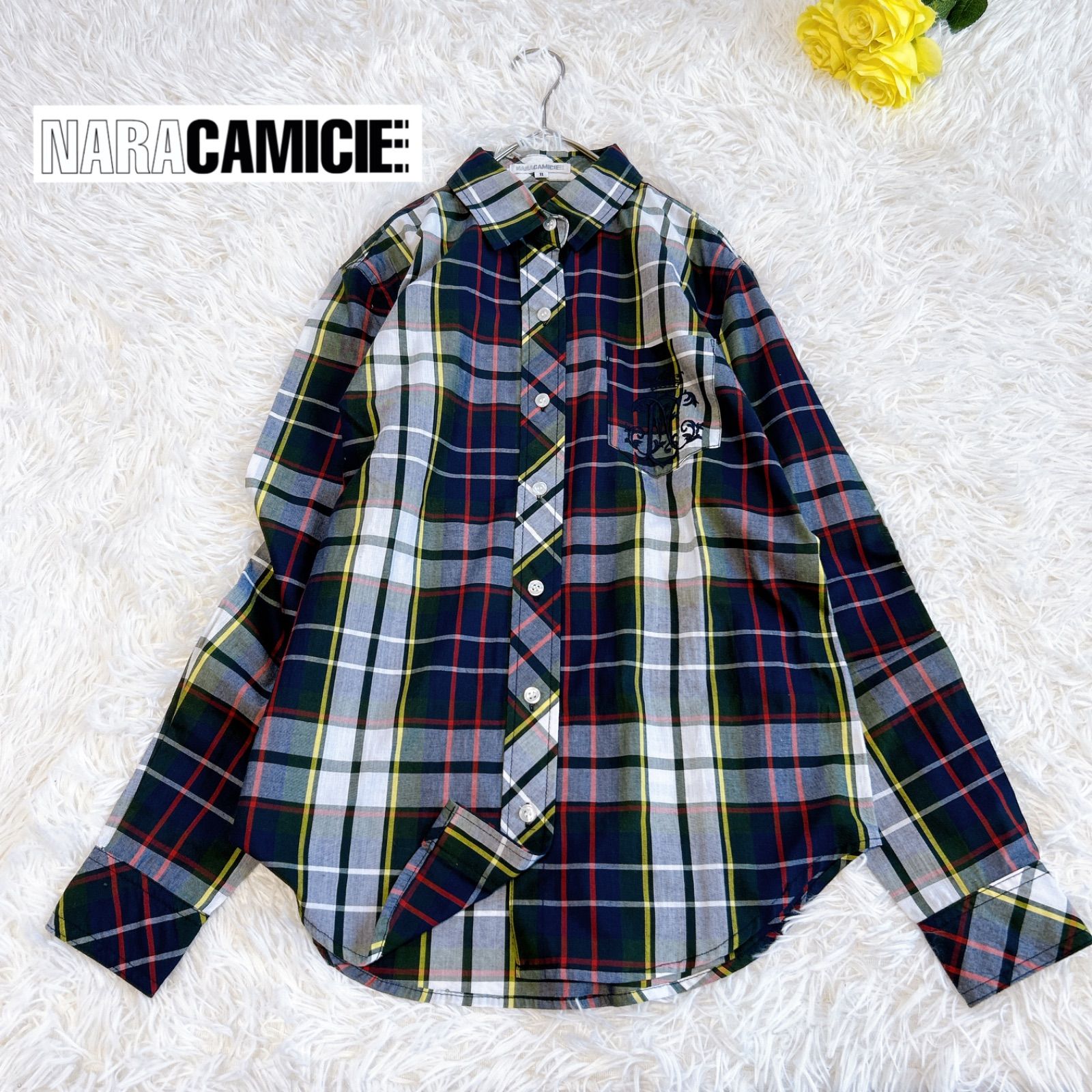 レディース 【美品】 NARACAMICIE 長袖トップス 0 ブラック ブロック 