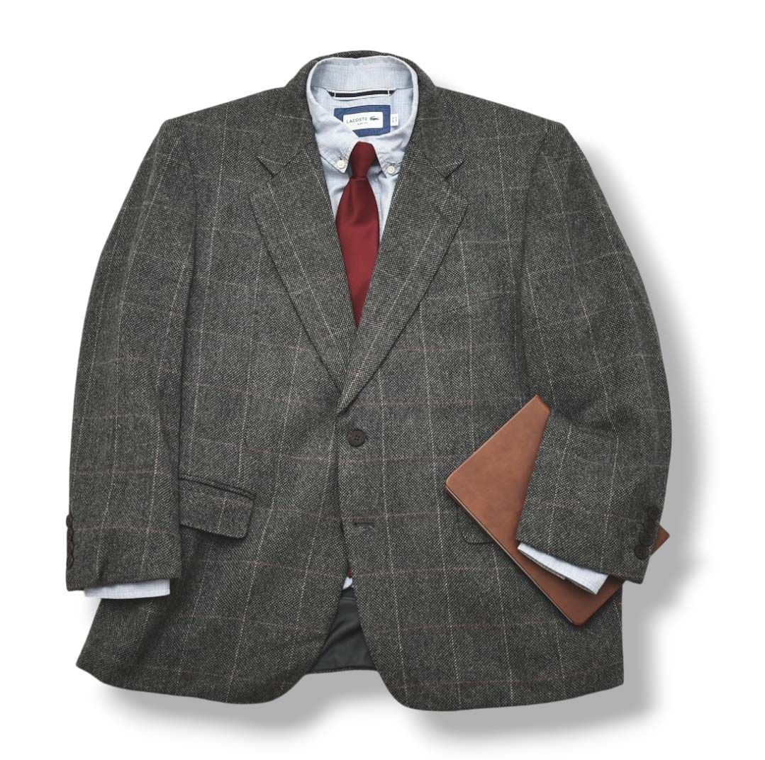 上質】アクアスキュータム Aquascutum ウィンドウペンチェック