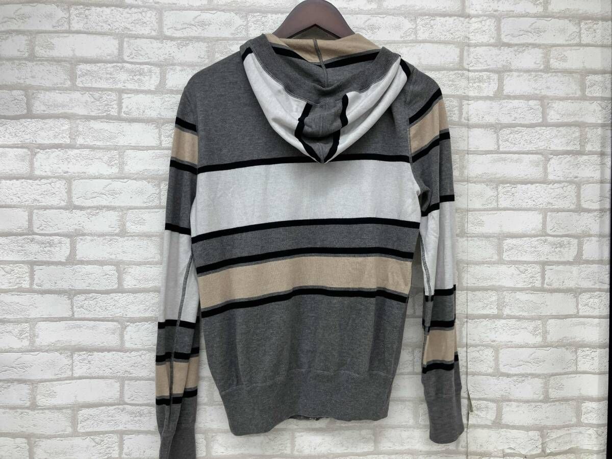 DOLCE GABBANA GFC 04 K ドルチェ アンド ガッバーナ ジップパーカー メンズ グレー ベージュ size不明 ニット ボーダー インポート