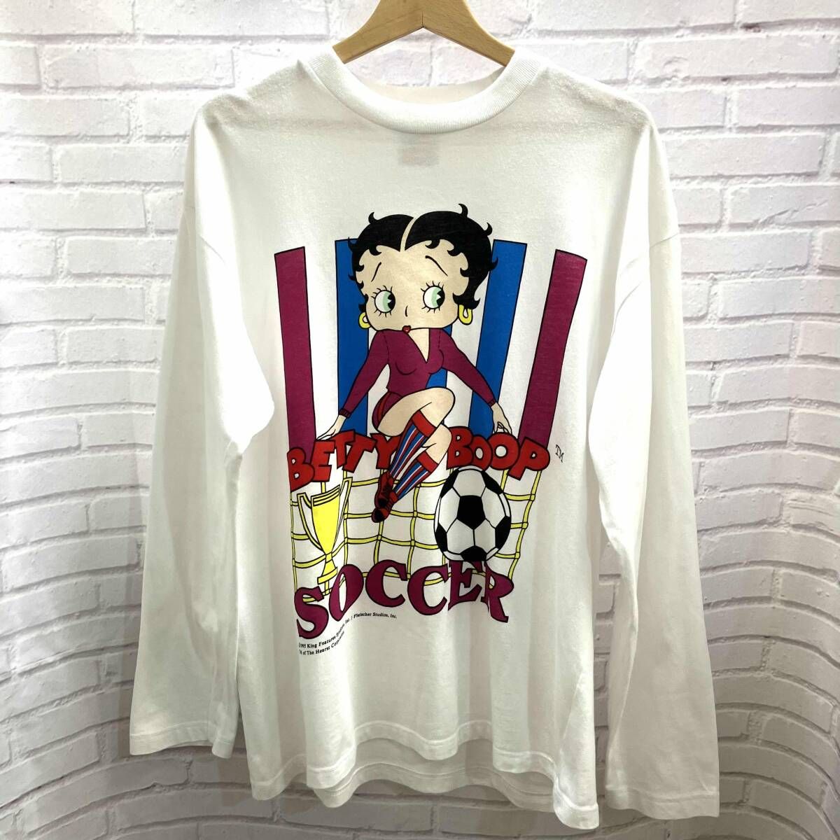 BETTY BOOP ベティ ブープ 長袖 長袖Tシャツ 90 s 古着 ホワイト