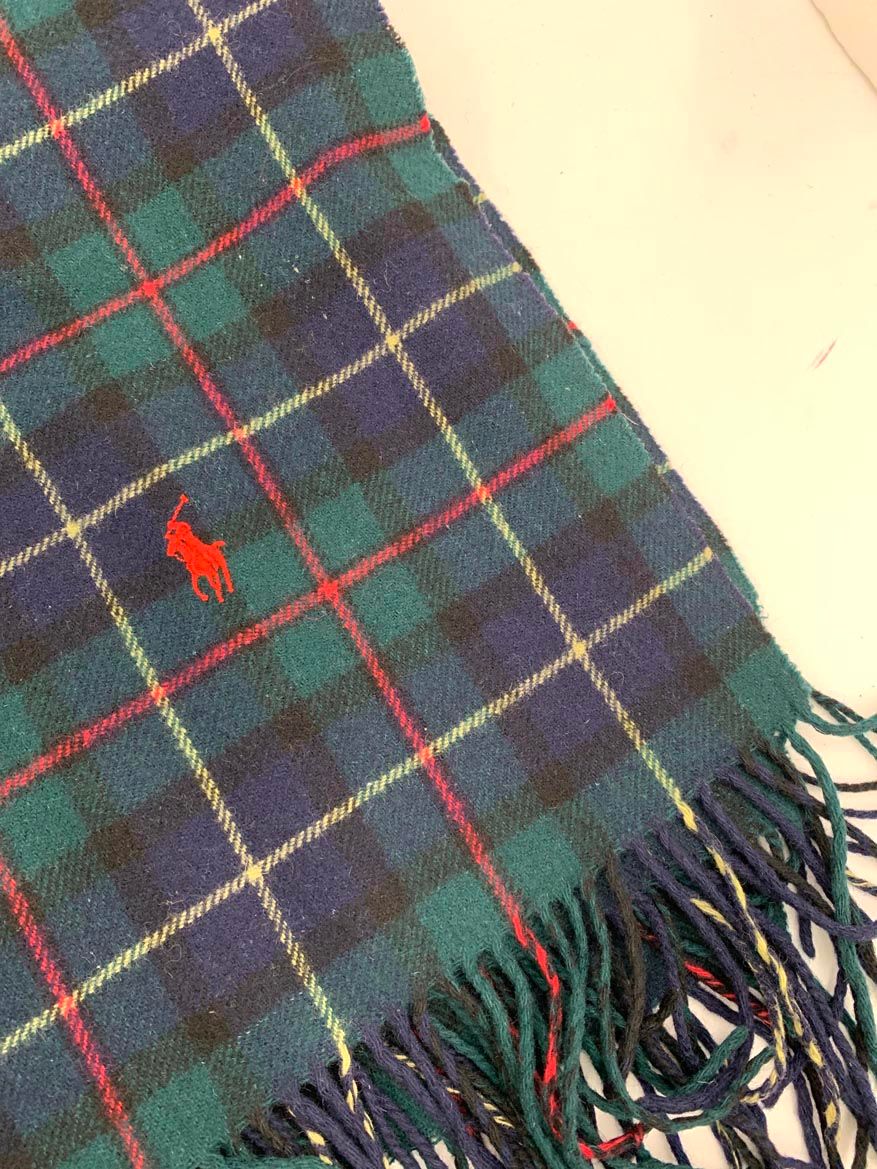 Ralph Lauren ラルフローレン ワンポイント刺繍 ひざ掛け ブランケット