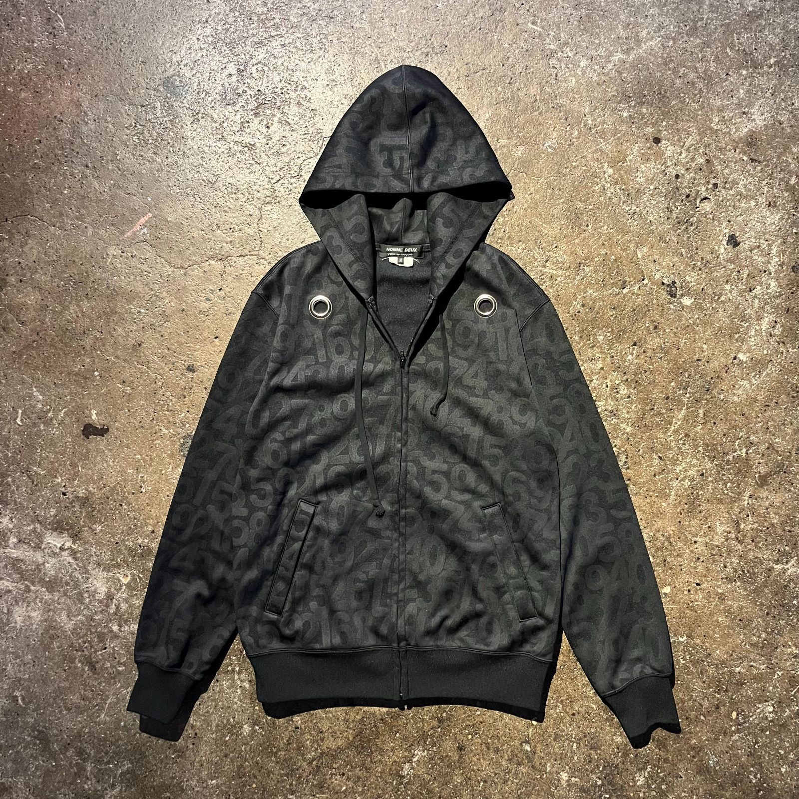 COMME des GARCONS HOMME DEUX 19 aw 数字プリントパーカー アイレット ハトメ コムデギャルソンオムドゥ 2019 AD