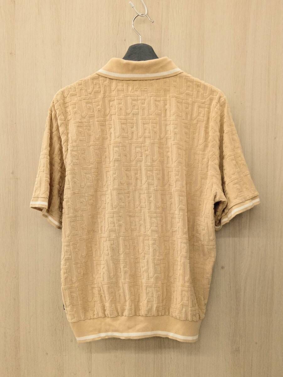 HUF ハフ 半袖ポロシャツ TETHER JACQUARD S TERRY TOP ベージュ Sサイズ