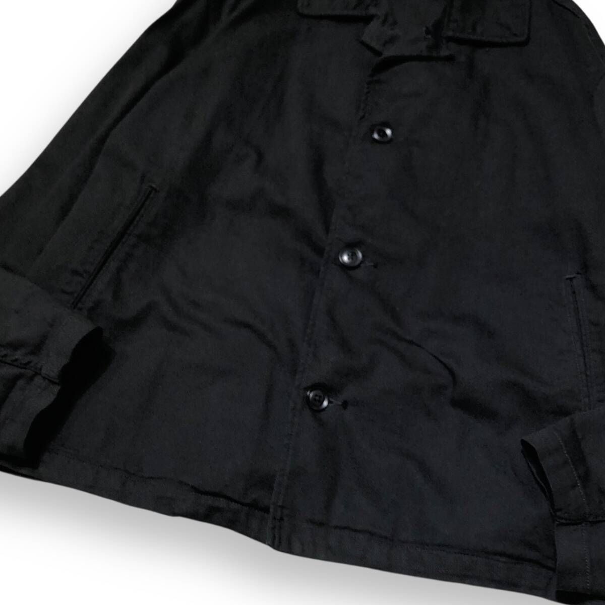 24ss YOHJI YAMAMOTO POUR HOMME BLACK SCANDAL COTTON DRILL SINGLE