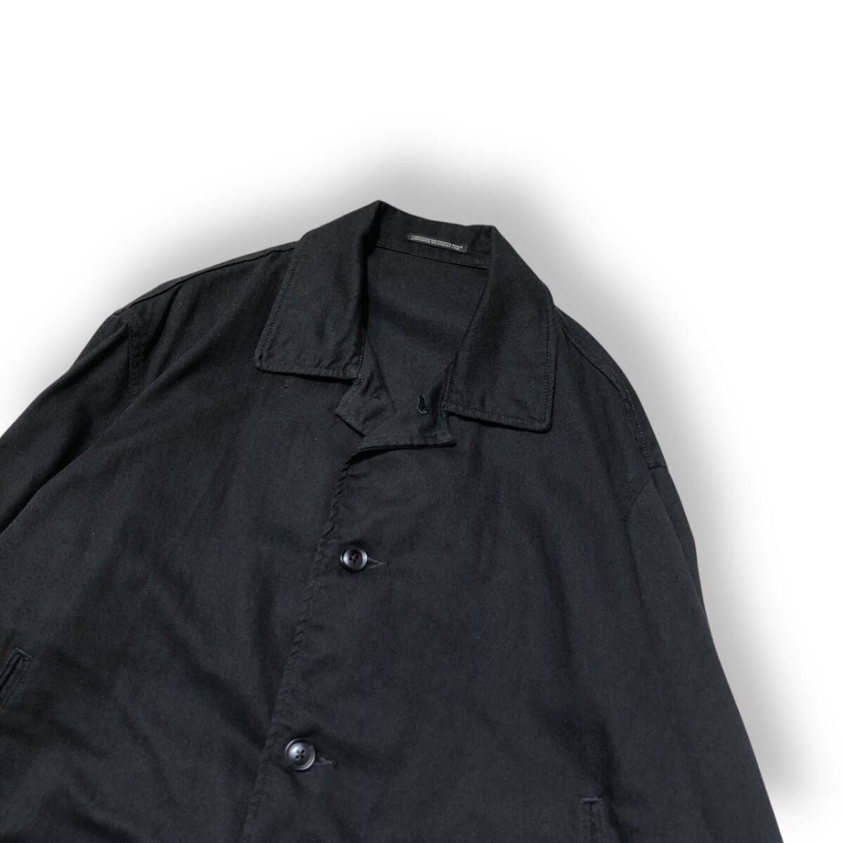 24ss YOHJI YAMAMOTO POUR HOMME BLACK SCANDAL COTTON DRILL SINGLE