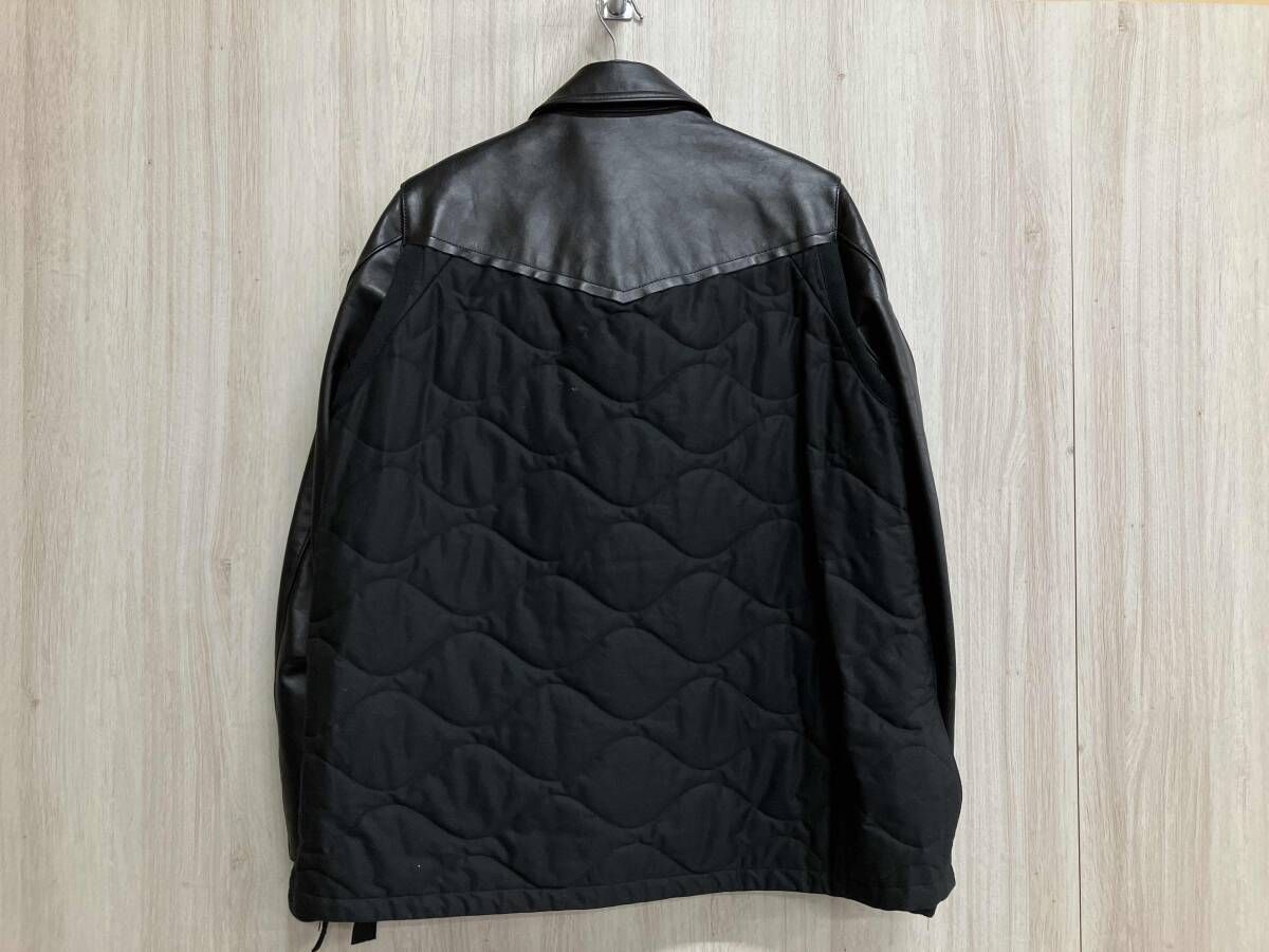 sacai サカイ 21 AW 21-02548 M Oversized Contrast Panel Biker Jacket レザーライダースジャケット 1 Sサイズ