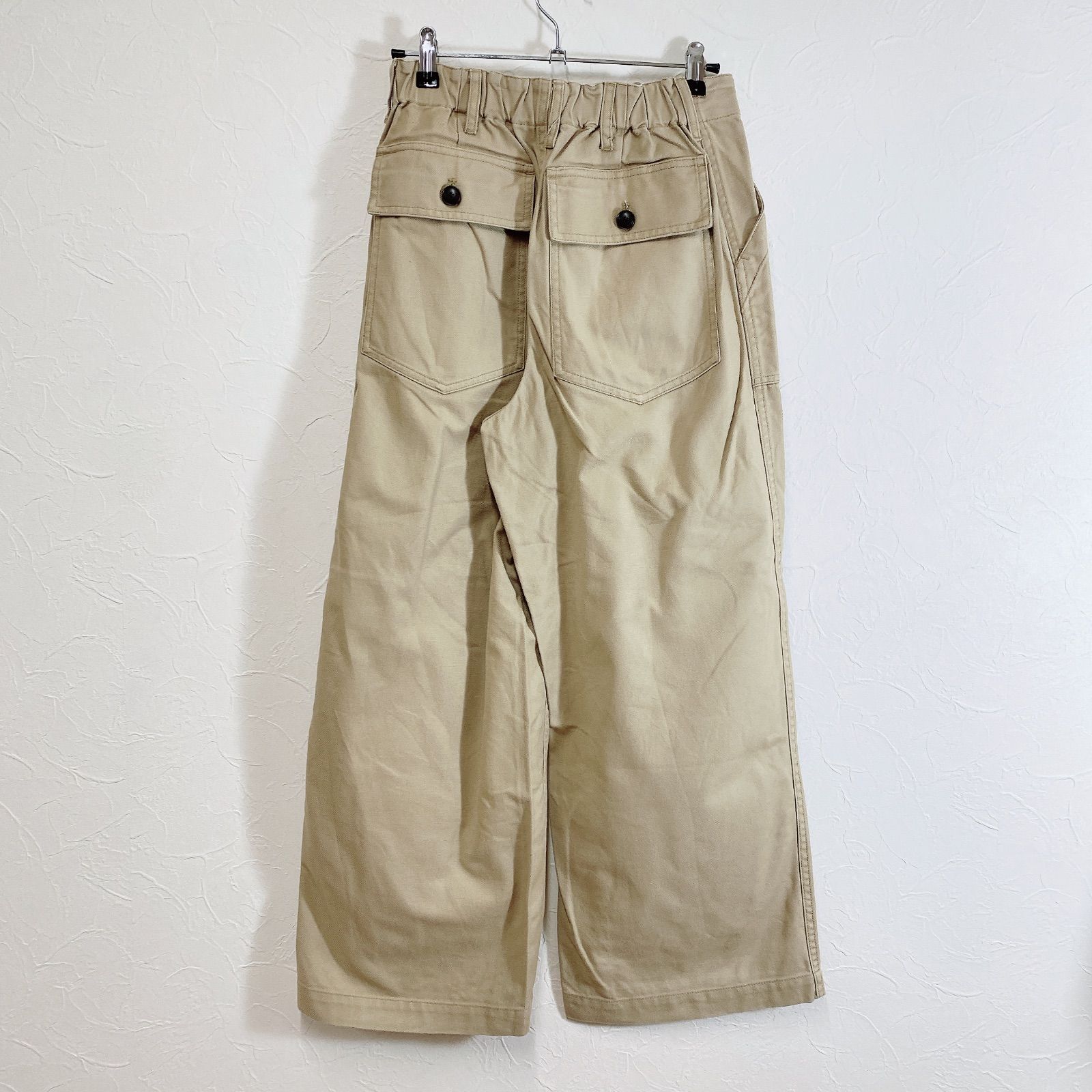 Le Melange ワイドパンツ ワイドデニムパンツ ワイドチノパン ベージュ Le Melange ワイドパンツ ワイドデニムパンツ ワイドチノパン ベージュ