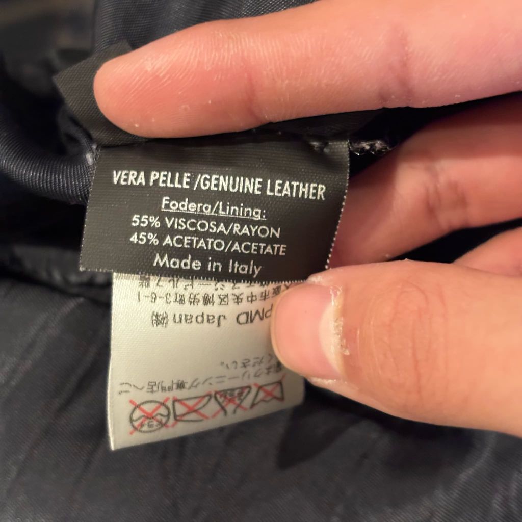 Neil Barrett ニールバレット Leather Vest ジップベスト ブラック