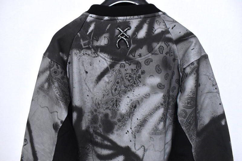 新品 ラッセルノ ゴルフ クルーネック P.O スプレー ペイズリー 7(2XL