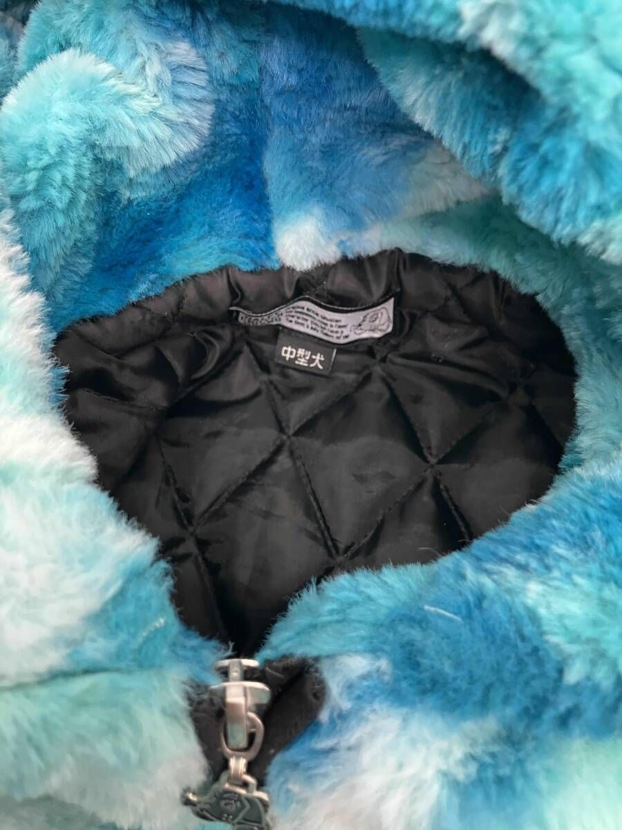 GALFY/色ぼんやりファーブルゾン改/タイダイ/フリース/青/水色/ブルー