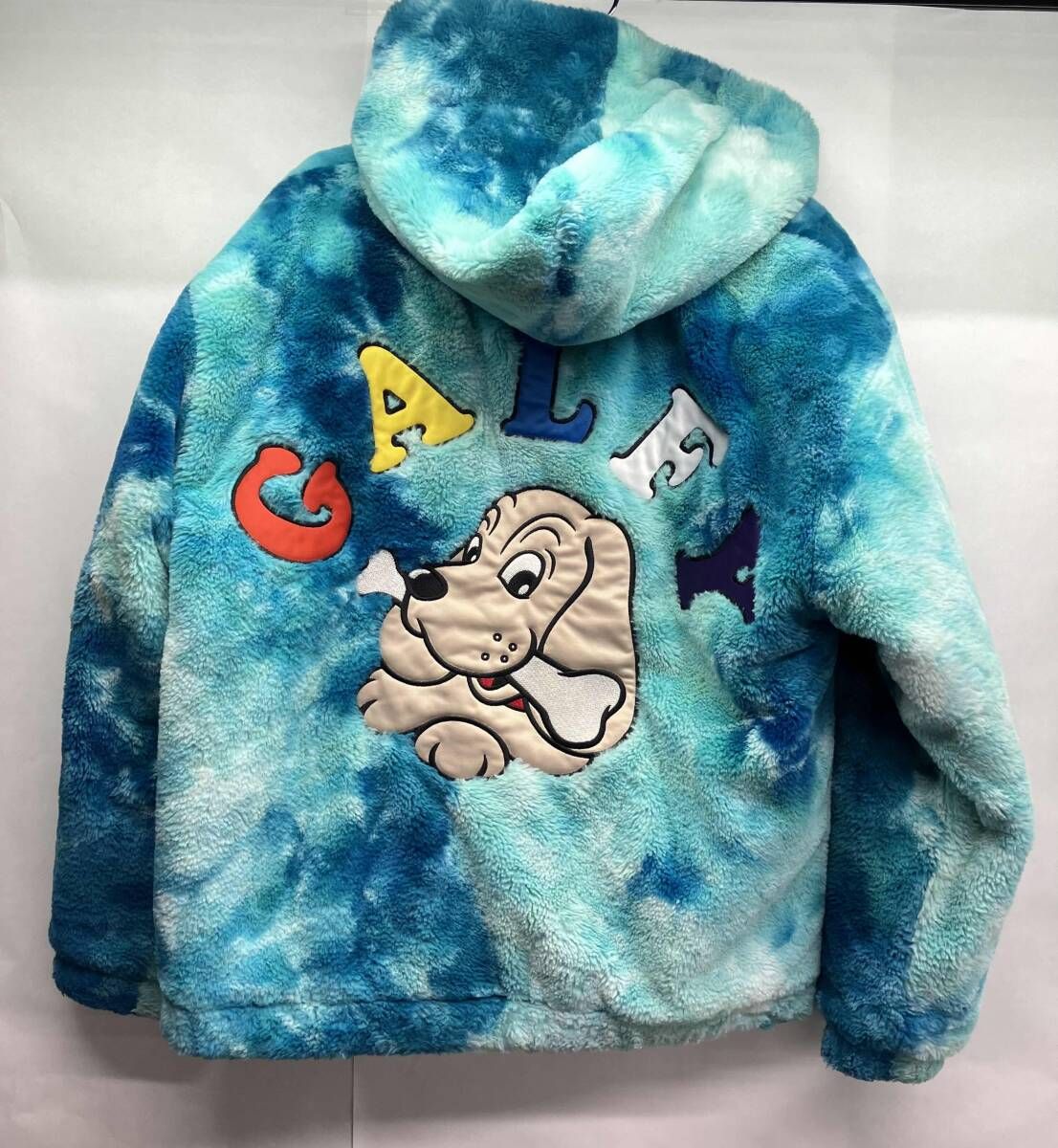 GALFY/色ぼんやりファーブルゾン改/タイダイ/フリース/青/水色/ブルー