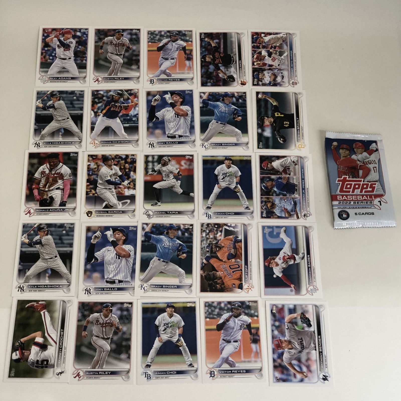 Topps 2022 25枚セット MLB ホームラン王争い 3選手掲載カード 大谷 