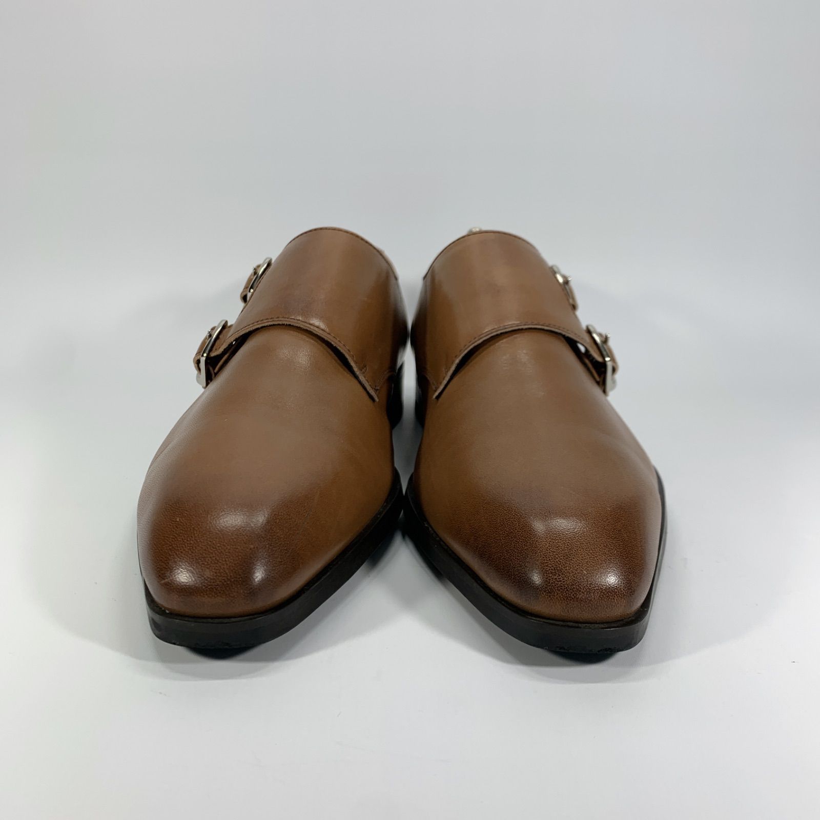 ◯ REGAL リーガル ダブルモンクストラップ ドレスシューズ 23 5 キャメル ブラウン ビジネスシューズ