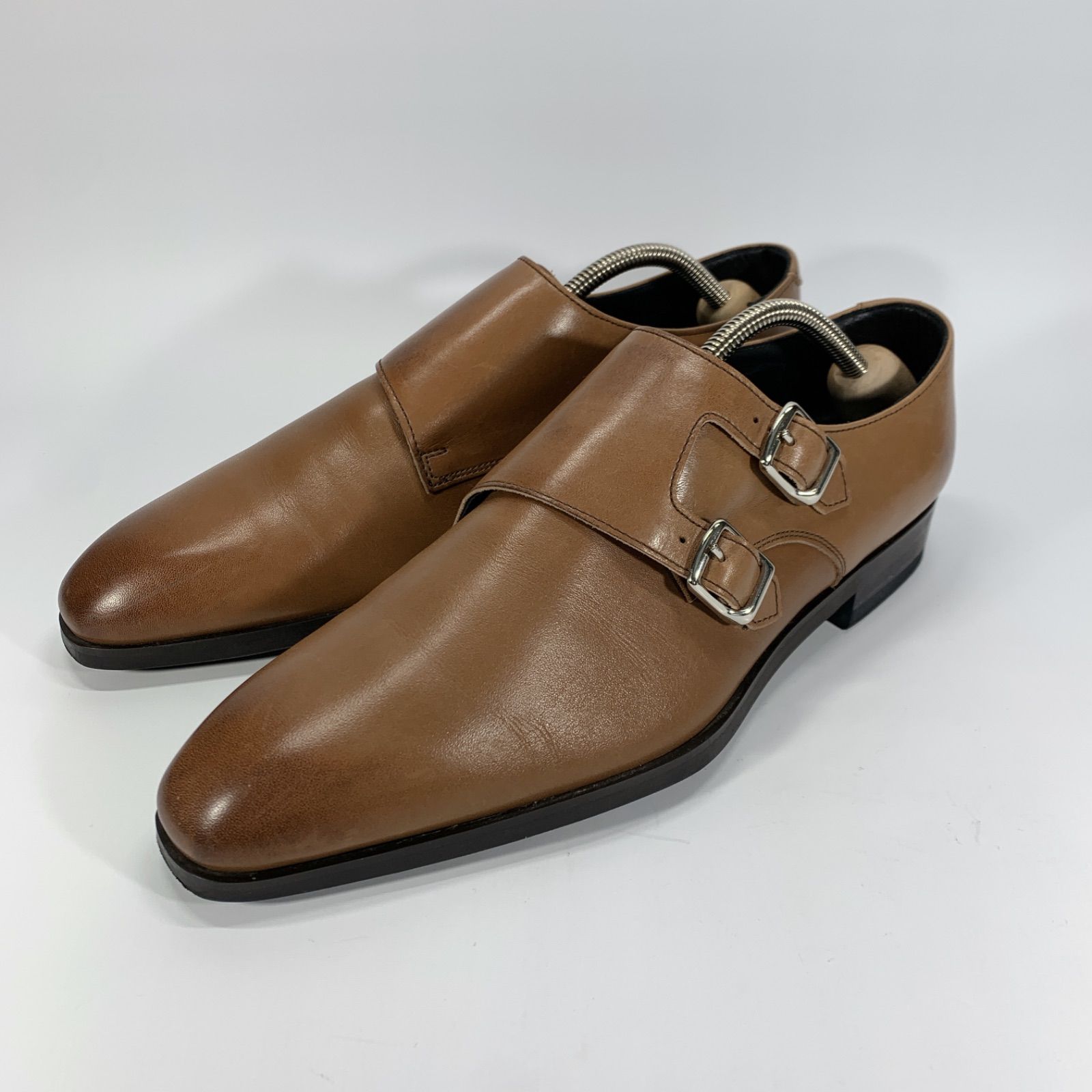 ◯ REGAL リーガル ダブルモンクストラップ ドレスシューズ 23 5 キャメル ブラウン ビジネスシューズ