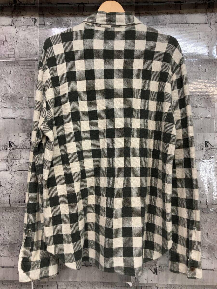 RRL RALPH LAUREN ダブルアールエル 長袖シャツ バッファローチェック プルオーバーシャツ サイズM ホワイト グリーン