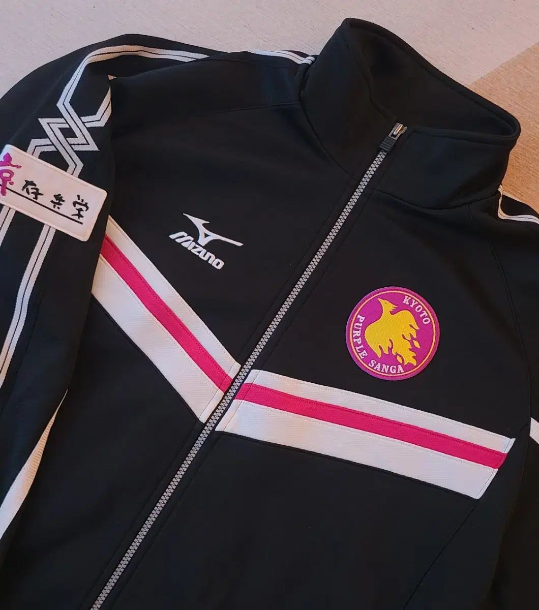 ミズノ 京都 PURPLE パープル 상가 トラックジャージ ブラック 90 s ヴィンテージ