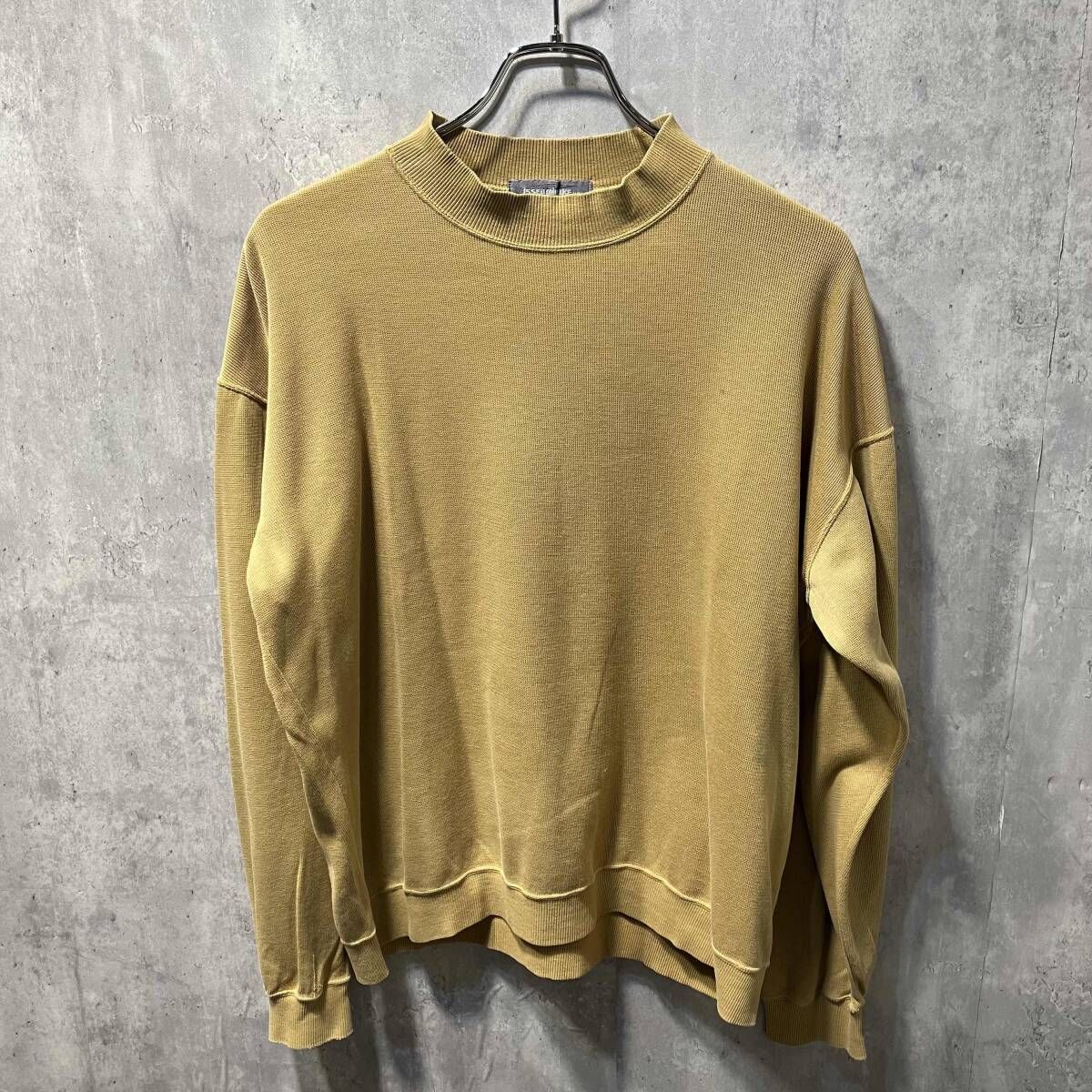 80 s ISSEY MIYAKE MEN スウェット クルーネックスウェット Fサイズ イエロー イッセイミヤケ