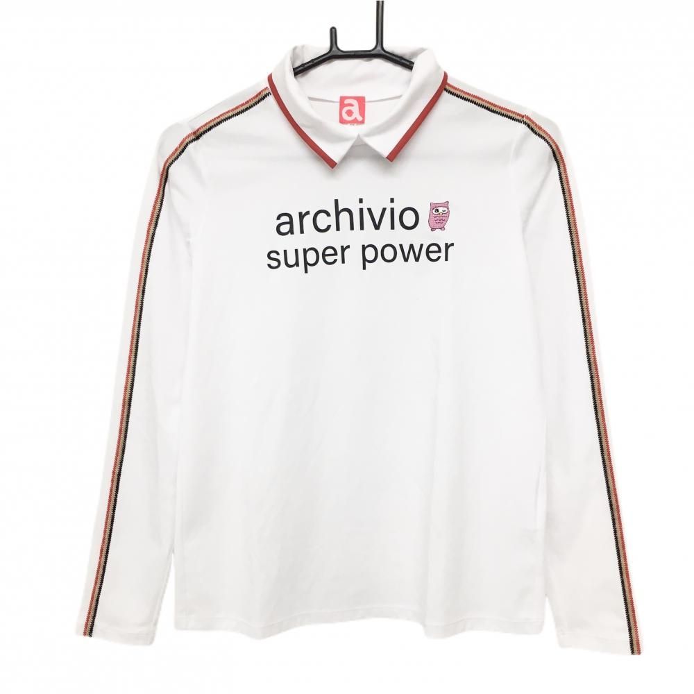 アルチビオ　archivio ホワイトポロシャツ 赤い襟 レディース新品未使用 1240001160533_1.jpg