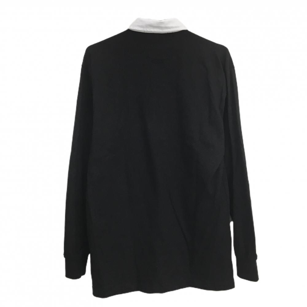 美品】ゴーストゴルフギャング 長袖ポロシャツ 黒×白 コットン100