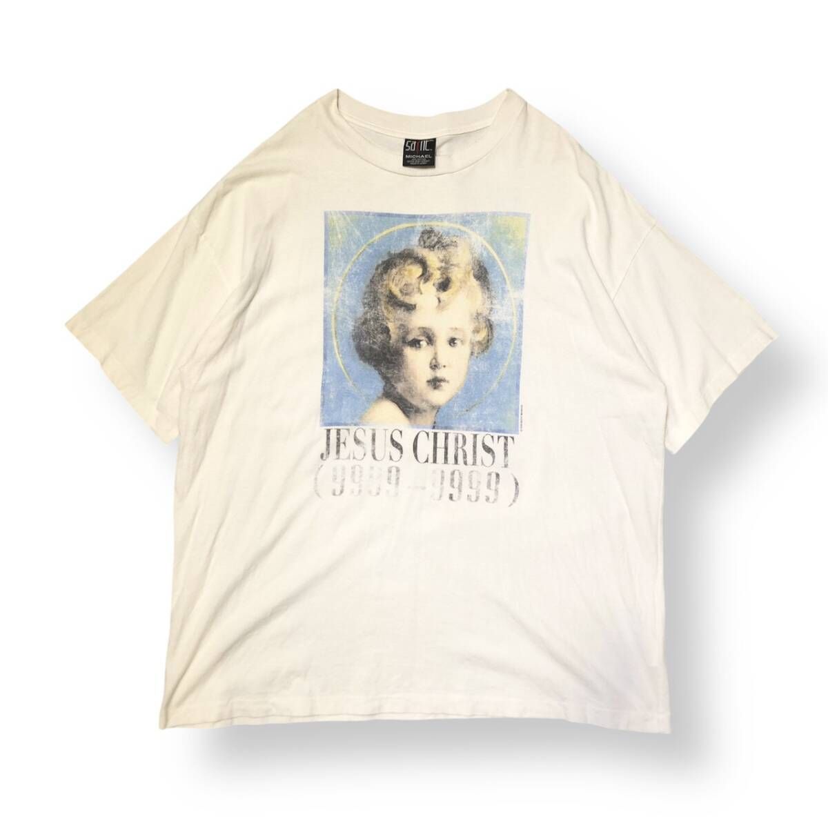 20 aw SAINT MICHAEL jesus christ tee 半袖Tシャツ セントマイケル 白 Mxxxxxx キリスト マリア プリント ホワイト サイズ XL