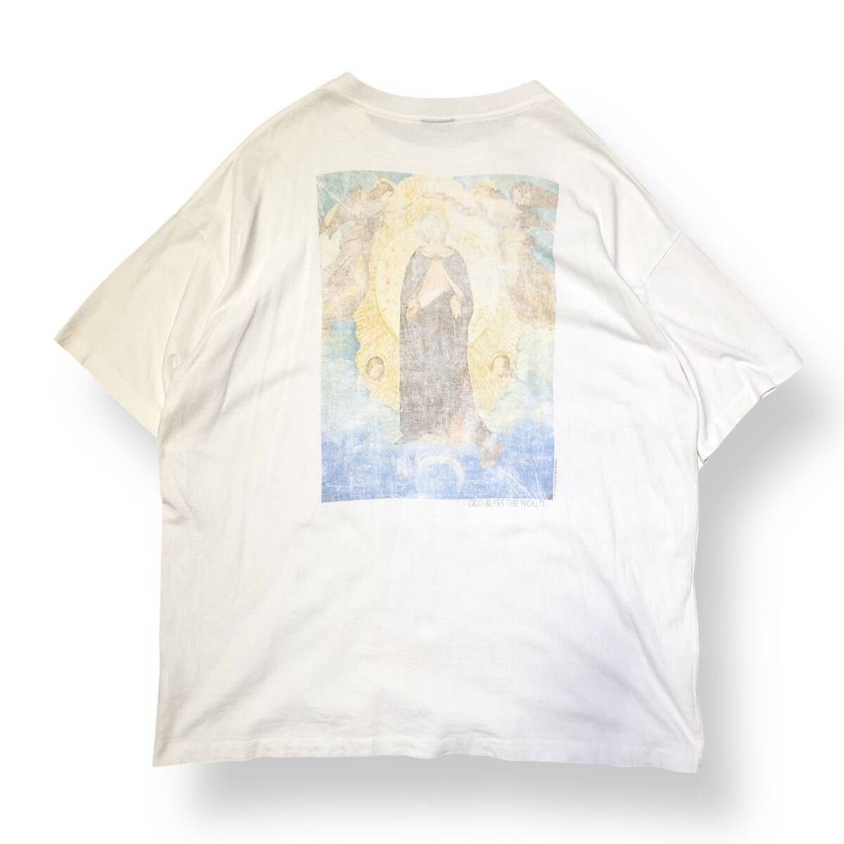 20 aw SAINT MICHAEL jesus christ tee 半袖Tシャツ セントマイケル 白 Mxxxxxx キリスト マリア プリント ホワイト サイズ XL