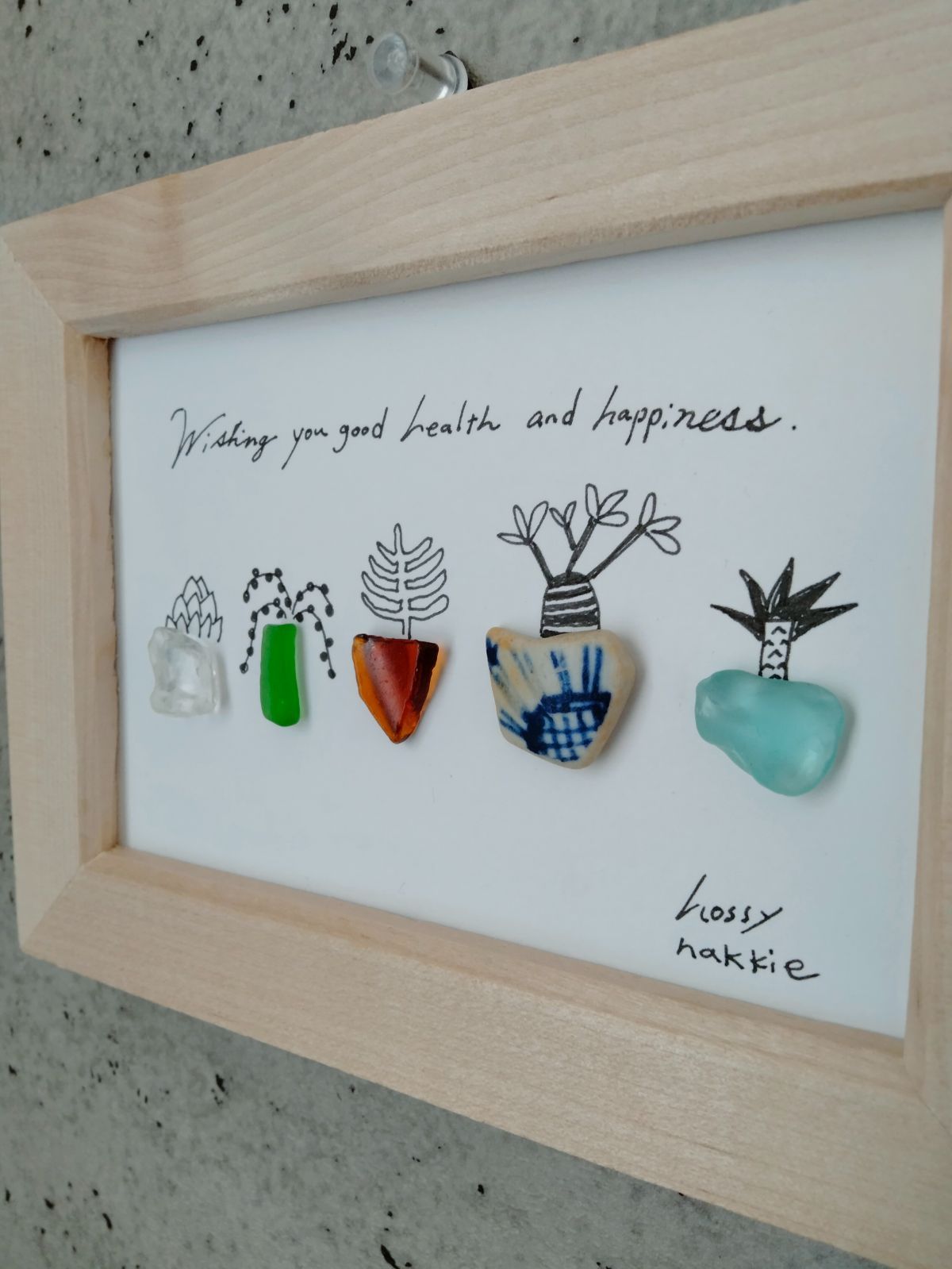 シーグラスアート イラスト 多肉植物 鉢植え シー陶器 - メルカリ