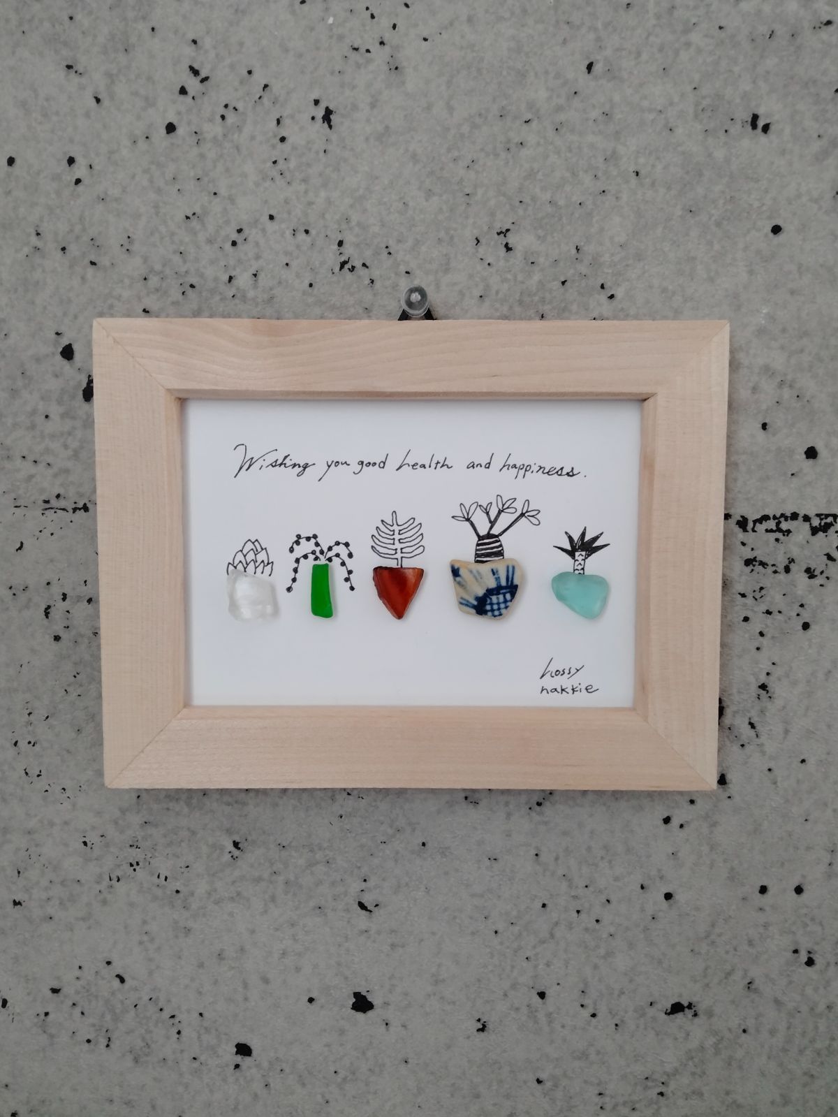 シーグラスアート イラスト 多肉植物 鉢植え シー陶器 - メルカリ