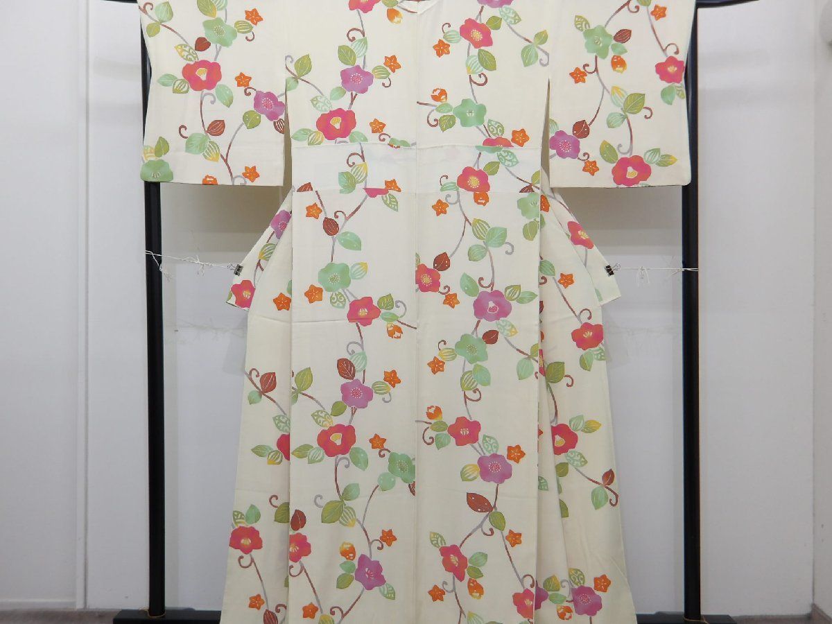 P 41050 かわいい 手描き 小紋 袷 bｋ