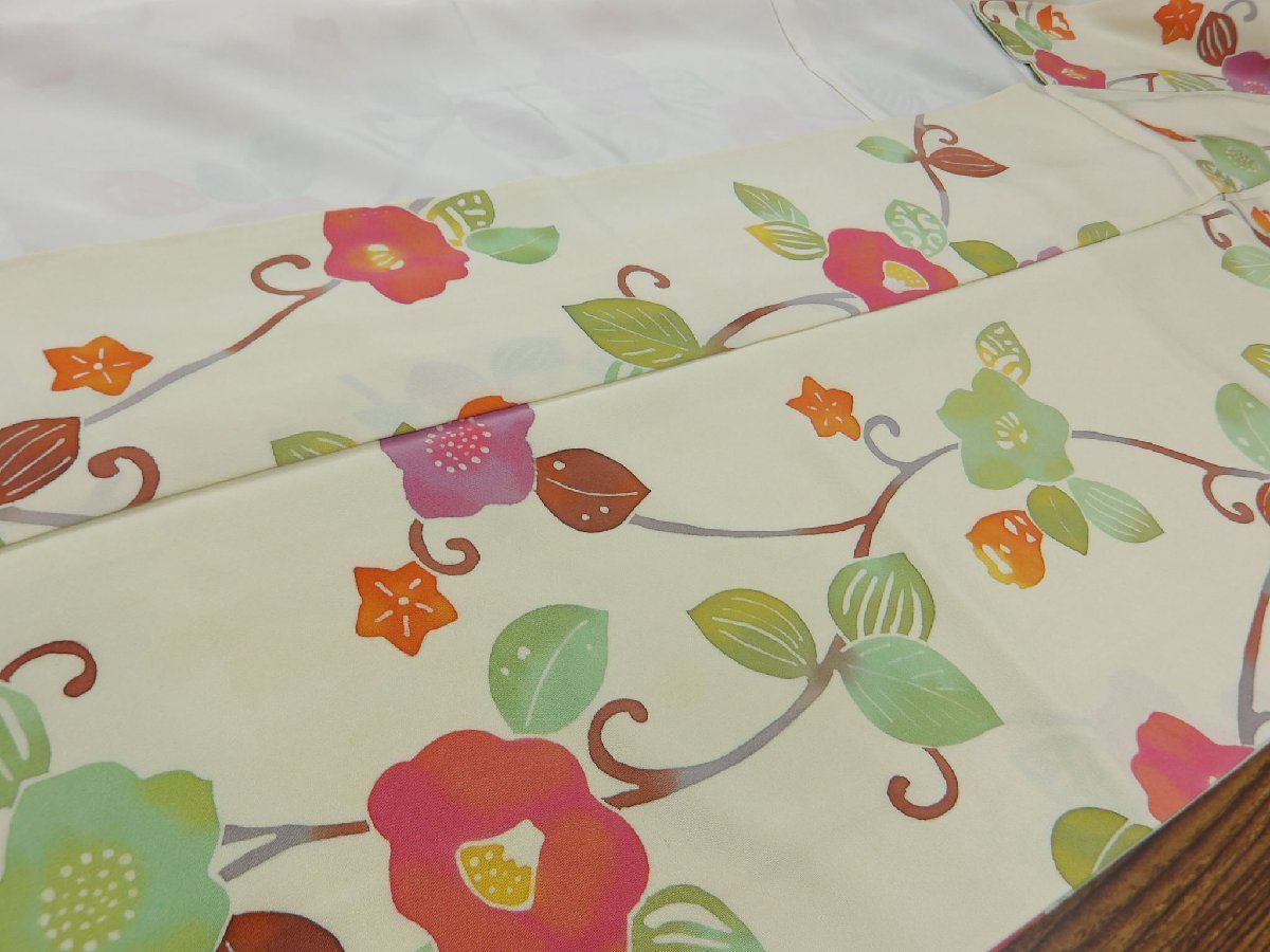  P 41050 かわいい 手描き 小紋 袷 bｋ 小紋 着物